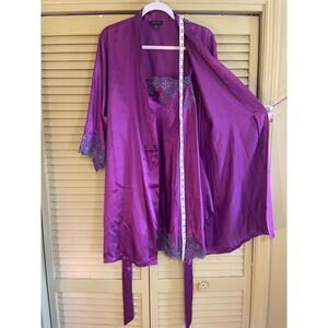 Jones New York Purple Peignoir Set w/Lace - Size L/XL(robe) - Ready For Feb 14!